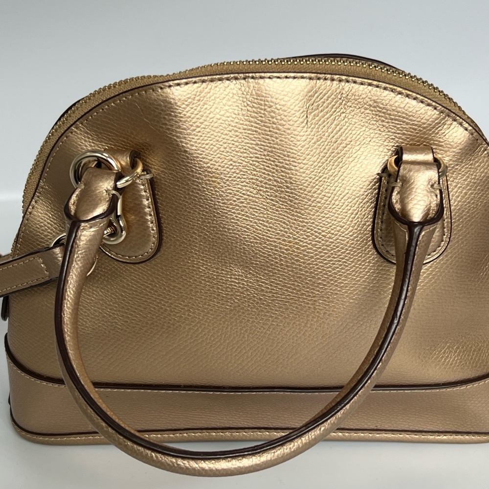 Coach Metallic Gold Satchel - Picture 4 of 10